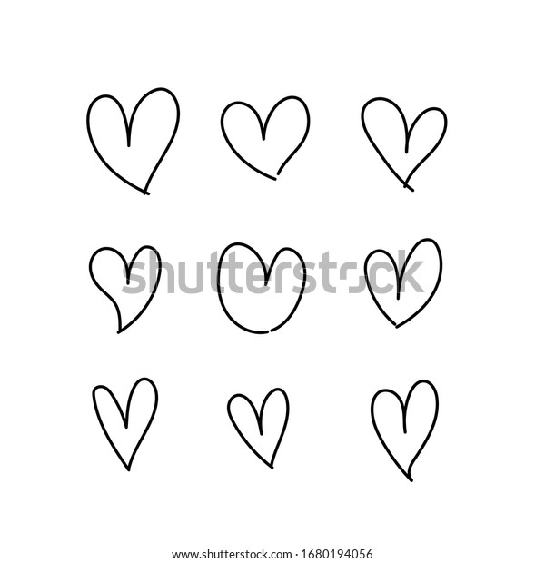 Heart Doodle Hand Draw Concept Vector Stock Vector (Royalty Free ...