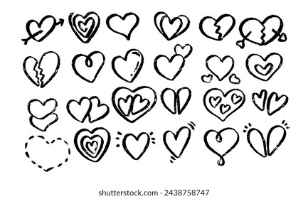 Heart Doodle hand drawn vector, perfect for office, company, school, social media, advertising, sales, printing and more