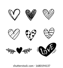 Heart doodle Hand Draw,vector illustration