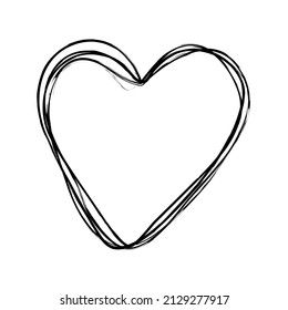 heart doodle Hand-drawn doodle heart. vector illustration
