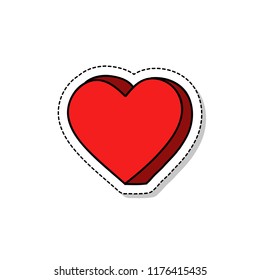 heart doodle icon
