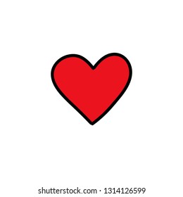 heart doodle icon