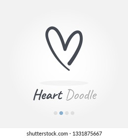 heart doodle icon