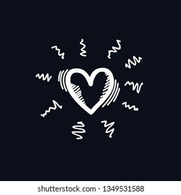 heart doodle icon