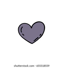 heart doodle icon