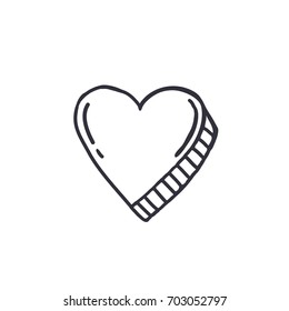 heart doodle icon