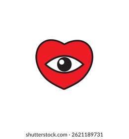heart doodle icon, vector illustration
