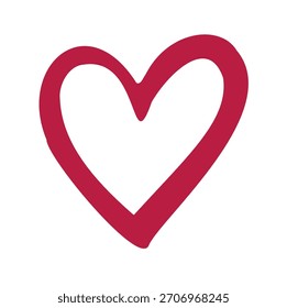 heart doodle icon. Vector doodle illustration icon isolated on white bg.