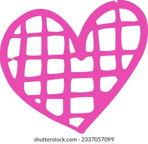 Heart doodle illustration, with handmade sketch style. The background is transparent, so it is easy to apply. Suitable for illustration, love cards, congratulation cards, or in any romantic themes