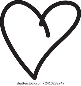 heart doodle, love symbol, background, illustration, valentine, valentines, drawing, scribble, outline
