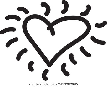 heart doodle, love symbol, background, illustration, valentine, valentines, drawing, scribble, outline