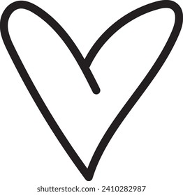 doodle cardíaco, símbolo de amor, fondo, ilustración, valentina, dibujo, garabato, contorno