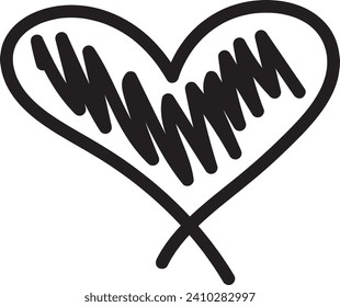 Herzdoodle, Liebessymbol, Hintergrund, Illustration, Valentinin, Valentine, Zeichnungen, Schreiber, Umriss