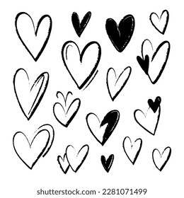 Heart doodle, Love, Vector Illustration.