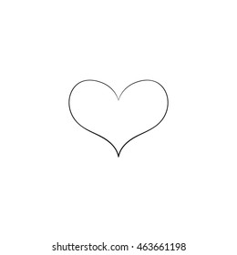 Heart doodle set, vector illustration hand drawn