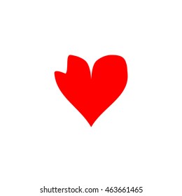 Heart doodle set, vector illustration hand drawn
