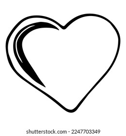 heart. Doodle heart for st valentine. sketch heart