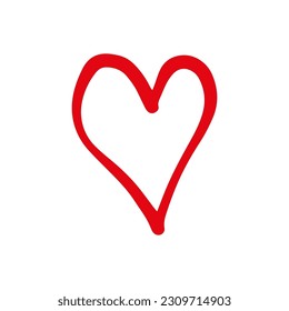 Heart in doodle style. Symbol of Valentine's Day and love. Shapes For Create Your Own Art. Abstract contemporary modern trendy vector. Design for card, print , logos, branding, mood boards, poster