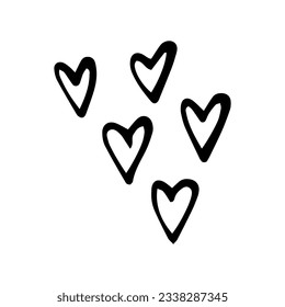 Heart in doodle style. Symbol of Valentine's Day and love. Shapes For Create Your Own Art. Abstract contemporary modern trendy vector. Design for card, print , logos, branding, mood boards, poster