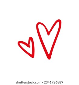 Heart in doodle style. Symbol of Valentine's Day and love. Shapes For Create Your Own Art. Abstract contemporary modern trendy vector. Design for card, print , logos, branding, mood boards, poster