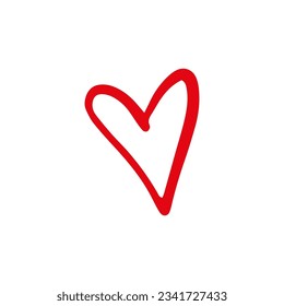 Heart in doodle style. Symbol of Valentine's Day and love. Shapes For Create Your Own Art. Abstract contemporary modern trendy vector. Design for card, print , logos, branding, mood boards, poster