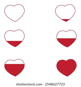 Heart in doodle style. Symbol of Valentine's Day and love. Shapes For Create Your Own Art design eps 10 