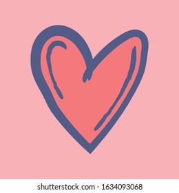 Heart doodle. Valentine's day symbol. Hand drawn love illustration.