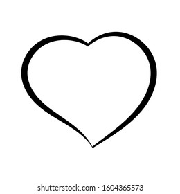 Heart doodle. Vector illustration isolated on white background
