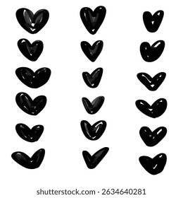 Heart doodles. Hand drawn hearts. Design elements for Valentine's day. Vector EPS 10.	

