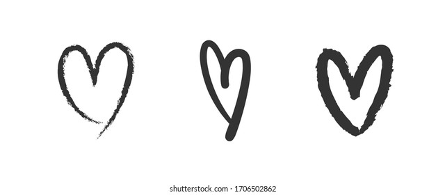 Heart Doodles, Hand Drawn Love Illustrations