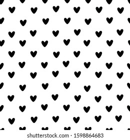 Heart doodles seamless love pattern.. Background texture for valentine's day.