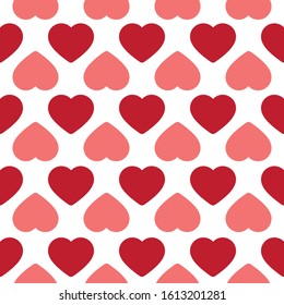 Heart doodles seamless pattern. Valentine's Day patterns.