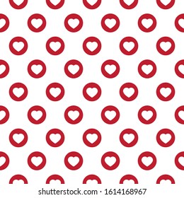 Heart doodles seamless pattern. Valentine's Day patterns.