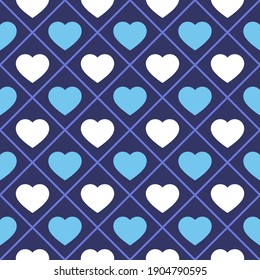Heart doodles seamless pattern. Valentine's Day patterns. For your design.