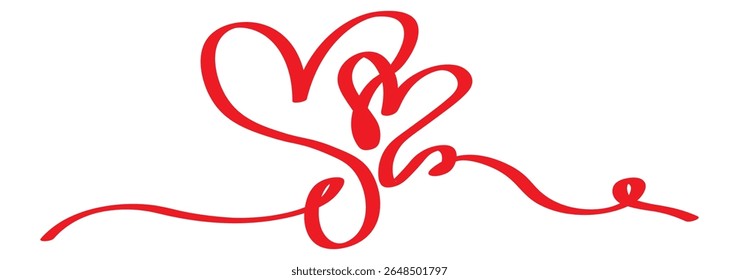 Heart doodles set, heart illustration border, love symbol collection, isolated
