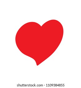 Heart, Doodles heart shape red, Free hand brush drawn hearts art red color, Art drawn heart-shaped for design elements valentine's day, Red heart shape is a symbol of love (vector)