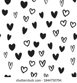 Textura de garabatos del corazón. Dibujó el patrón diario de San Valentín. Antecedentes cardíacos.