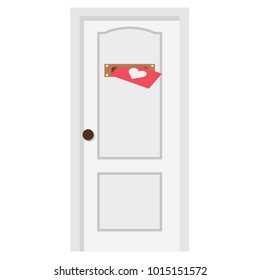 Heart door vector. free space for text. wallpaper. background. mail. heart mail.