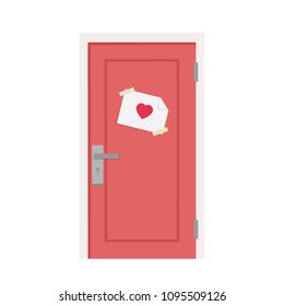 Heart door vector. free space for text. wallpaper. background.