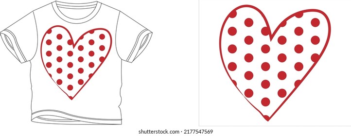 el color de fondo del diseño de la camiseta de punto en el corazón es blanco y el color de la camiseta es un color blanco hermoso y hermoso diseño