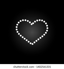 heart of dots neon icon. Elements of Heartbeat set. Simple icon for websites, web design, mobile app, info graphics