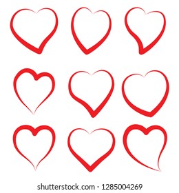 Heart drawing design by Vector.