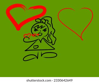 diseño de dibujo cardíaco fondo de ilustración vectorial para varios amores