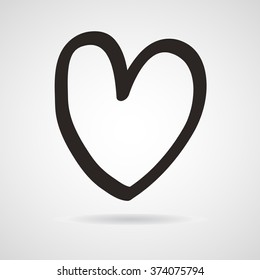 Heart drawing freehand pencil Vector EPS10, Great for any use