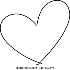 Heart Drawing Hand drawn Sketch - Shutterstock ID 1154823595