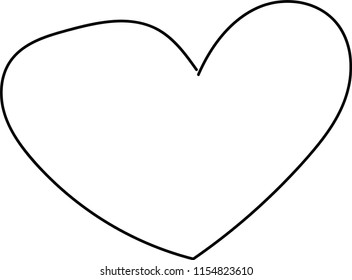 Heart Drawing Hand drawn Sketch - Shutterstock ID 1154823610