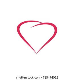 Heart drawing logo design
