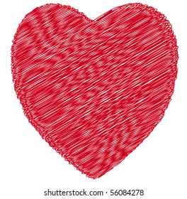 heart drawing with pencil effect