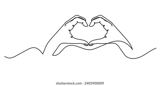 Heart drawing. single continuous line drawing of a hand-made heart.Valentine's Day concept. illustration for postcards, business cards, invitations, wedding cards, valentine.