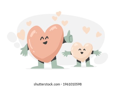 Heart drawing in various styles in vector, can be applied to various designs.